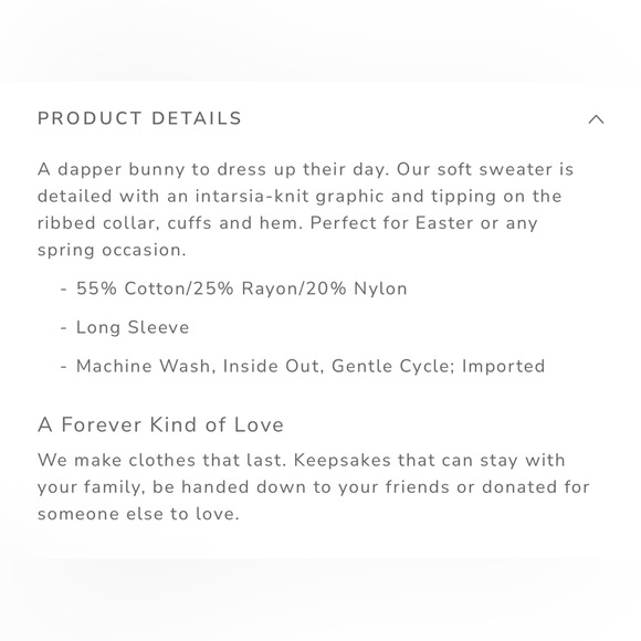 🛍️SALE🛍️ Janie and Jack Kids Grey Heather and Pink Sweater with Bunny Design - Picture 8 of 8